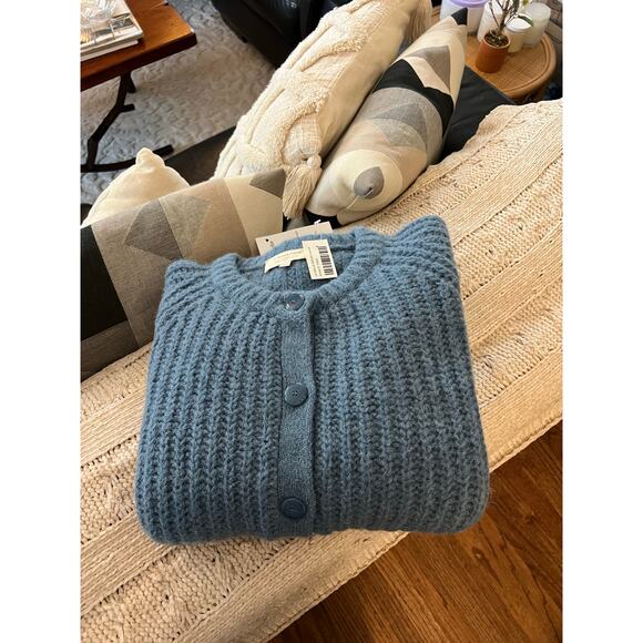 La Maille Sezane Emile Cardigan Summer Blue Size XXXL✨ - Picture 5 of 13